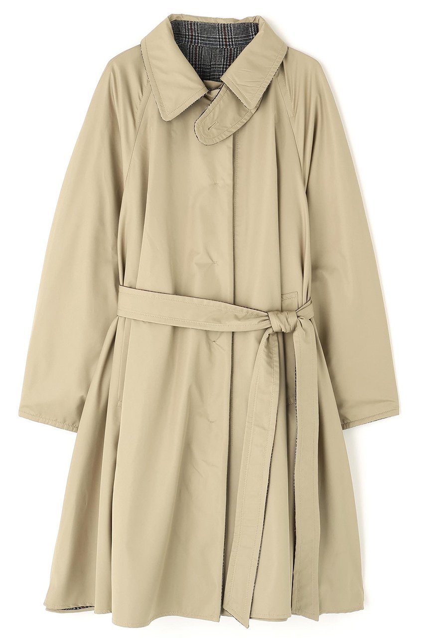 【ヒューエルミュージアム/hueLe Museum】の【hLM】リバーシブルテントコート 人気、トレンドファッション・服の通販 founy(ファニー) 　ファッション　Fashion　レディースファッション　Fashion for Women　アウター　Coat / Outerwear Collection　コート・ロングコート・ピーコート　Long Coats, Peacoats & More　クラシカル　Classical, Vintage-Inspired　チェック　Check, Plaid, Tartan　パイピング　Piping, Trim Design　フレア　Flare, Flared　ロング　Long, Long-Length　other-8|ID: prp329100004890919 ipo3291000000036556231