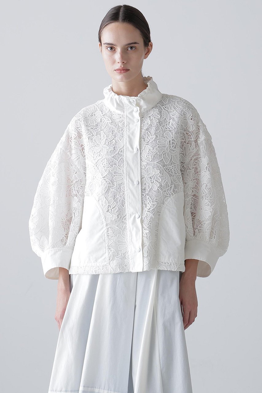 【アドーア/ADORE】のナイロンダンプ×レースブルゾン 大人の最旬トレンドファッション＆コーディネート founy(ファウニー) 　ファッション　Fashion　レディースファッション　Fashion for Women　アウター　Coat / Outerwear Collection　レディースジャケット・軽アウター　Jackets　ブルゾンジャケット・スポーティアウター　Blouson Jackets　おすすめ　Recommended / Our Picks　ジャケット　Jacket, Outerwear　セットアップ　Set-Up, Coordinated Outfit　フェミニン　Feminine, Girly　ブルゾン　Blouson, Bomber Jacket　ペプラム　Peplum, Flared Hem　レース　Lace, Lace Fabric　other-2|ID: prp329100004890931 ipo3291000000036946483
