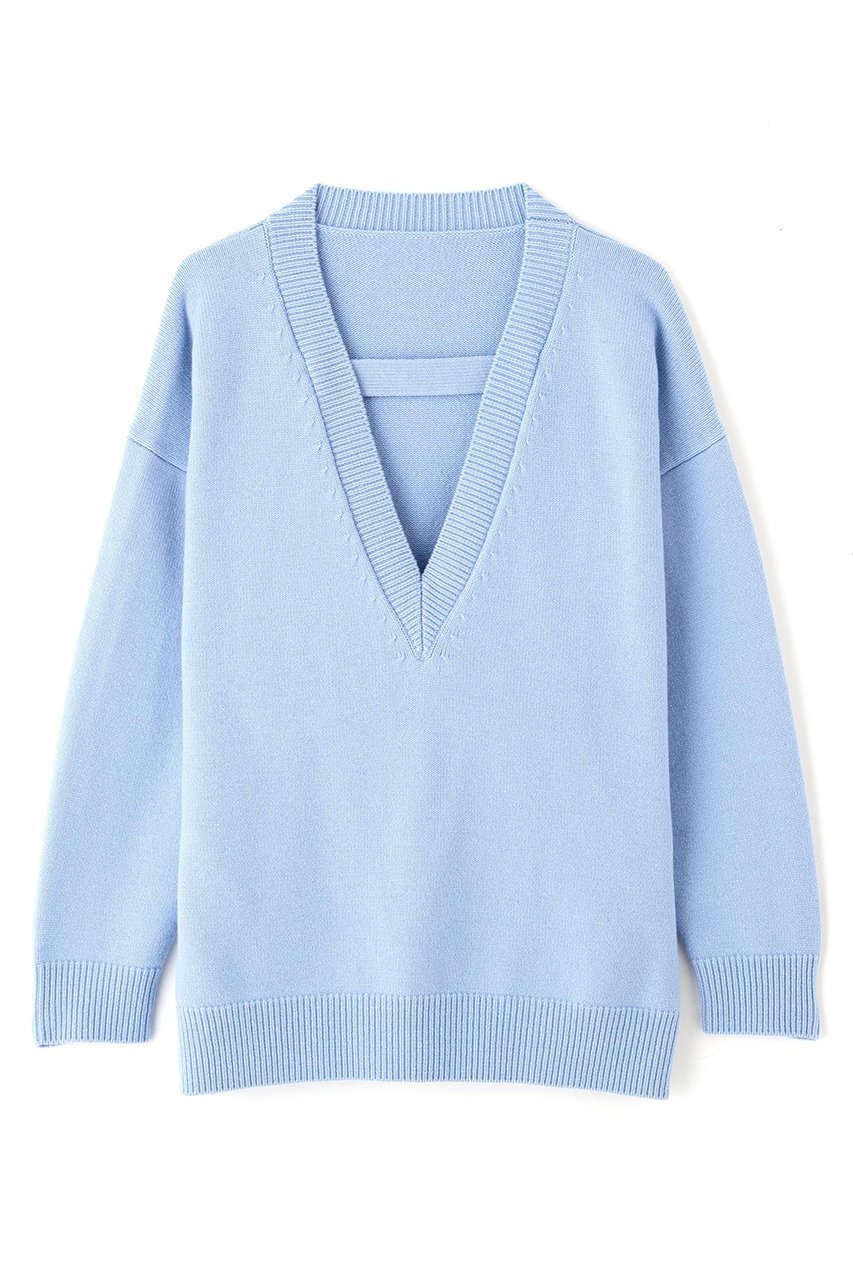 【アドーア/ADORE】のウールカシミヤニット インテリア・キッズ・メンズ・レディースファッション・服の通販 founy(ファニー) 　ファッション　Fashion　レディースファッション　Fashion for Women　トップス・カットソー　Cut & Sew Tops　ニット　Knit Tops & Sweaters　カジュアルプルオーバー・ニットトップス　Pullovers & Knit Tops / Casual Pullovers　シンプル　Simple, Minimal　ドレープ　Drape, Draping Fabric　リラックス　Relax, Relaxed Fit　ブルー|ID: prp329100004890932 ipo3291000000036556346