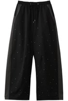 【メゾンスペシャル/MAISON SPECIAL】のDocking Rhinestone Easy Pants/ドッキングラインストーンイージーパンツ 人気、トレンドファッション・服の通販 founy(ファニー) ファッション Fashion レディースファッション Fashion for Women パンツ Pants & Trousers ストーン Stone, Gem-Like ドッキング Docking, Mixed Material フロント Front, Front Design ワイド Wide, Wide Fit thumbnail BLK(ブラック)|ID: prp329100004890944 ipo3291000000036556442