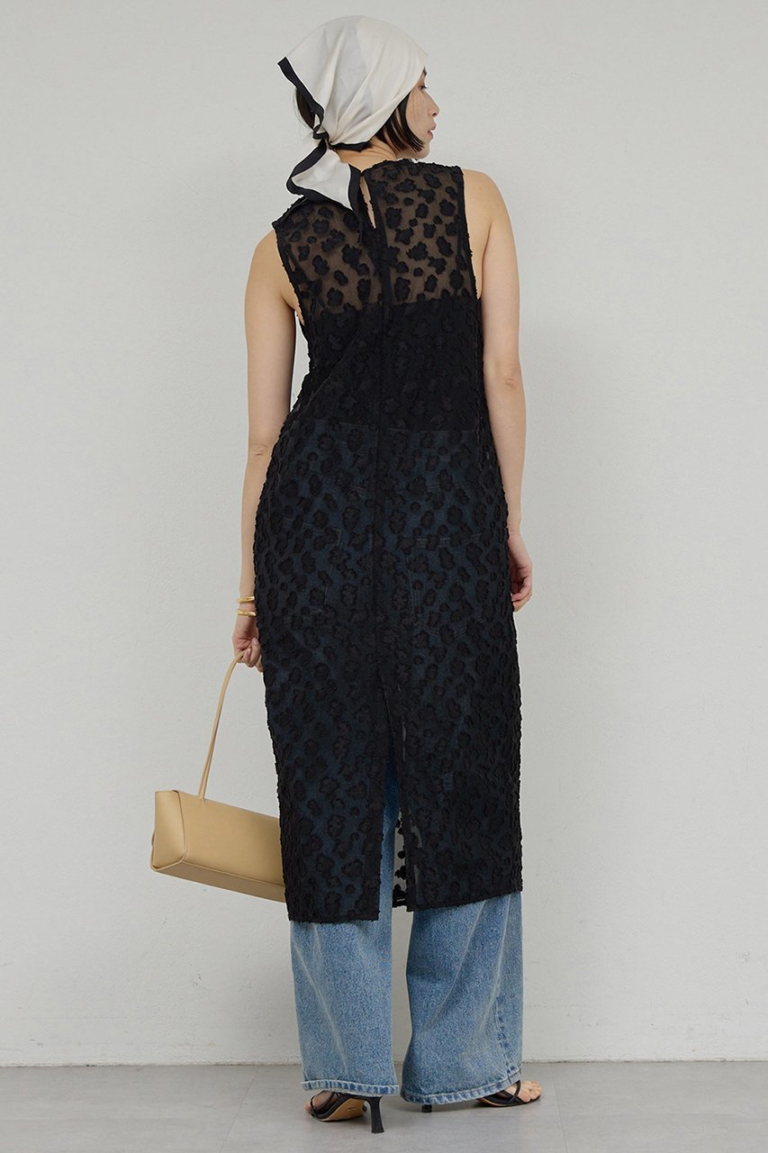 【ガリャルダガランテ/GALLARDAGALANTE】のジャガードシアーワンピース 人気、トレンドファッション・服の通販 founy(ファニー) 　ファッション　Fashion　レディースファッション　Fashion for Women　ワンピース　Dresses　チュニック　Tunic Tops & Dresses　エレガント 上品　Elegant　チュニック　Tunic, Long Top　ロング　Long, Long-Length　other-4|ID: prp329100004890946 ipo3291000000036556462