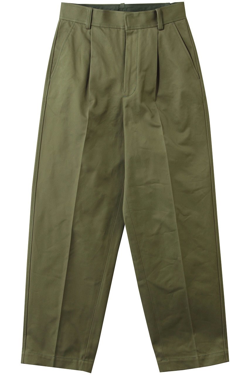 【アルアバイル/allureville】の【LOULOU WILLOUGHBY】タックチノパンツ インテリア・キッズ・メンズ・レディースファッション・服の通販 founy(ファニー) 　ファッション　Fashion　レディースファッション　Fashion for Women　パンツ　Pants & Trousers　センター　Center, Center Line　チェリー　Cherry, Cherry Pattern　パイピング　Piping, Trim Design　プリント　Print, Printed Pattern　カーキ|ID: prp329100004890957 ipo3291000000036556566