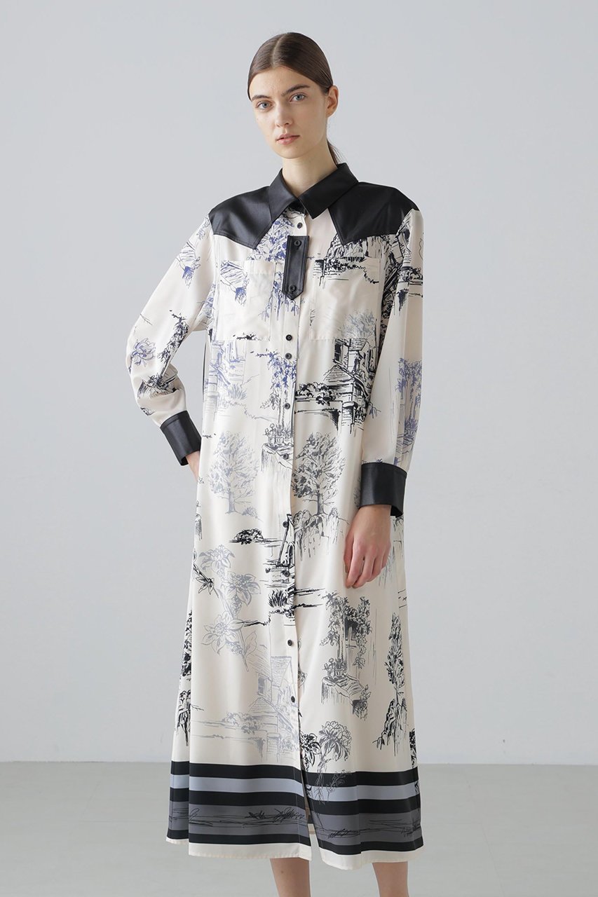 【アドーア/ADORE】のサウダージプリントワンピース 人気、トレンドファッション・服の通販 founy(ファニー) 　ファッション　Fashion　レディースファッション　Fashion for Women　ワンピース　Dresses　チュニック　Tunic Tops & Dresses　エレガント 上品　Elegant　カフス　Cuff Design　チュニック　Tunic, Long Top　ドレス　Dress, One-Piece　パウダー　Powder, Soft Tone　プリント　Print, Printed Pattern　モチーフ　Motif, Design Theme　ロング　Long, Long-Length　other-3|ID: prp329100004890963 ipo3291000000036556625