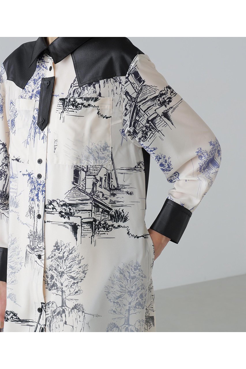 【アドーア/ADORE】のサウダージプリントワンピース 人気、トレンドファッション・服の通販 founy(ファニー) 　ファッション　Fashion　レディースファッション　Fashion for Women　ワンピース　Dresses　チュニック　Tunic Tops & Dresses　エレガント 上品　Elegant　カフス　Cuff Design　チュニック　Tunic, Long Top　ドレス　Dress, One-Piece　パウダー　Powder, Soft Tone　プリント　Print, Printed Pattern　モチーフ　Motif, Design Theme　ロング　Long, Long-Length　other-7|ID: prp329100004890963 ipo3291000000036556629