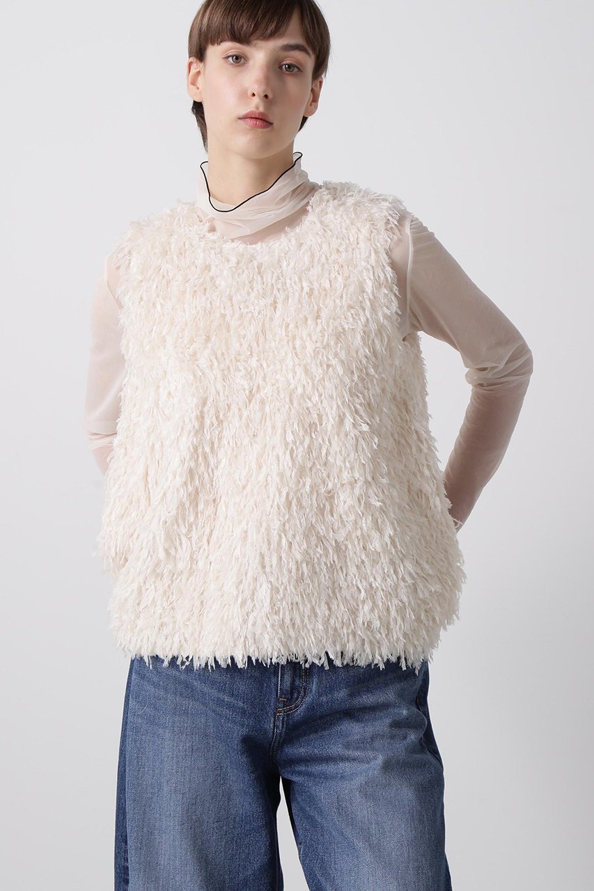 【ヒューエルミュージアム/hueLe Museum】の【hLM】フェザーニット インテリア・キッズ・メンズ・レディースファッション・服の通販 founy(ファニー) 　ファッション　Fashion　レディースファッション　Fashion for Women　トップス・カットソー　Cut & Sew Tops　ニット　Knit Tops & Sweaters　カジュアルプルオーバー・ニットトップス　Pullovers & Knit Tops / Casual Pullovers　トレンド　Trend, Trending Now　フェザー　Feather, Feather Detail　フレア　Flare, Flared　ホワイト|ID: prp329100004890971 ipo3291000000036556686