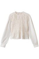 【マルティニーク/martinique】のシャーリングコンビプルオーバー 人気、トレンドファッション・服の通販 founy(ファニー) ファッション Fashion レディースファッション Fashion for Women トップス・カットソー Cut & Sew Tops シャツ・ブラウス・オフィスカジュアル Elegant Blouses & Button-Ups ロングTシャツ・Tシャツ Longline T-Shirts & Tees カジュアルプルオーバー・ニットトップス Pullovers & Knit Tops / Casual Pullovers カットソー・ベーシックTシャツ Cut-and-Sewn Tops / Stretch Tees & Basics おすすめ Recommended / Our Picks シャーリング Shirring, Ruched スリーブ Sleeve, Long Sleeve / Short Sleeve パーティ Party, Party Style フィット Fit, Slim Fit フレア Flare, Flared ロング Long, Long-Length |ID:prp329100004890977