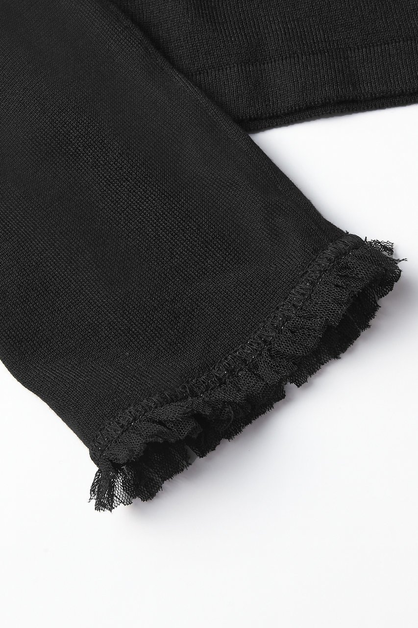 【デイジーリン/DAISY LIN】のSuper Light Cardigan “Tulle Symphony” 人気、トレンドファッション・服の通販 founy(ファニー) 　ファッション　Fashion　レディースファッション　Fashion for Women　トップス・カットソー　Cut & Sew Tops　ニット　Knit Tops & Sweaters　カーディガン・羽織り　Layered Style Cardigans　エレガント 上品　Elegant　カーディガン　Cardigan, Knitwear　コンパクト　Compact, Small Size　シアー　Sheer, See-Through　ダブル　Double, Double-Breasted　チュール　Tulip, Tulip Motif　フリンジ　Fringe, Tassel　ワイド　Wide, Wide Fit　other-4|ID: prp329100004890980 ipo3291000000036556774