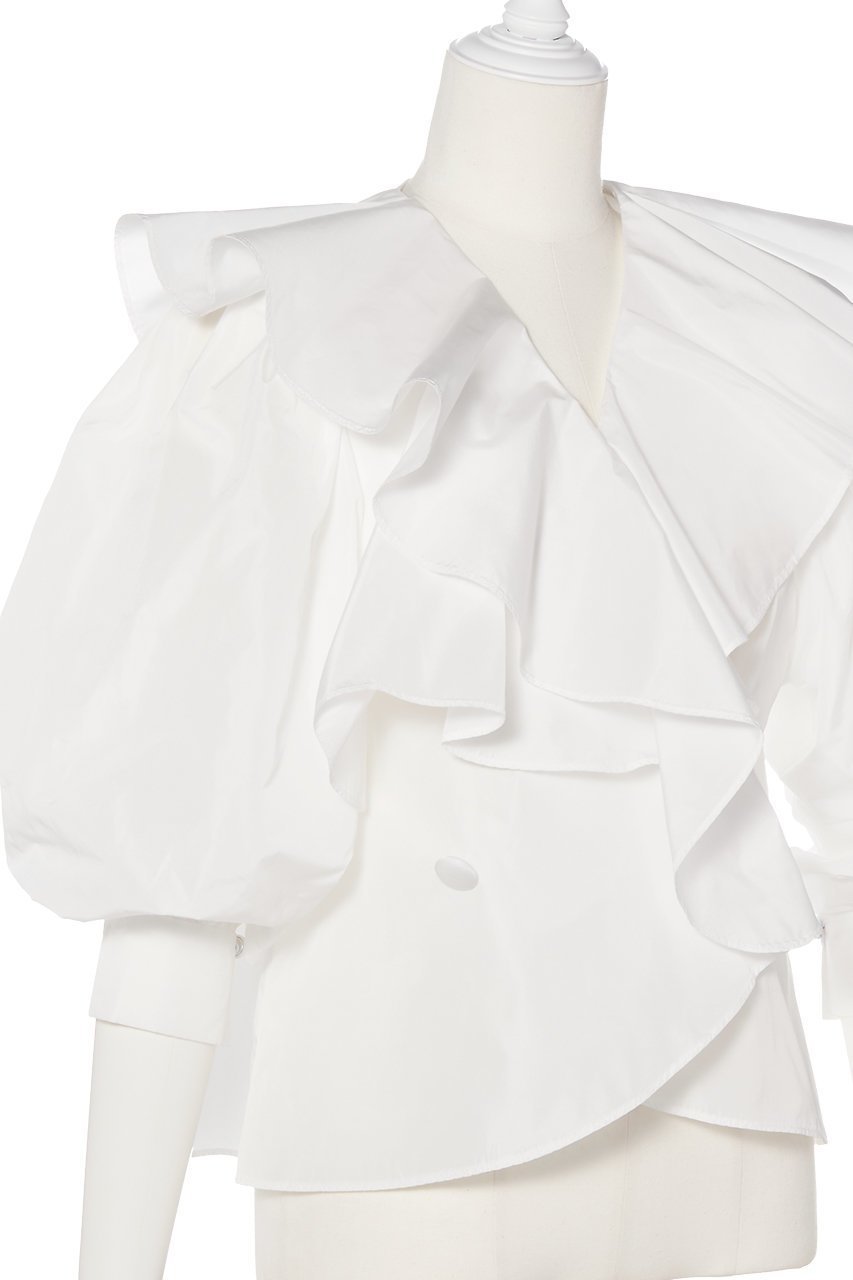 【デイジーリン/DAISY LIN】のGraceful Blouse 人気、トレンドファッション・服の通販 founy(ファニー) 　ファッション　Fashion　レディースファッション　Fashion for Women　トップス・カットソー　Cut & Sew Tops　シャツ・ブラウス・オフィスカジュアル　Elegant Blouses & Button-Ups　アシンメトリー　Asymmetrical Style　カフス　Cuff Design　クラシック　Classic, Timeless Style　スリーブ　Sleeve, Long Sleeve / Short Sleeve　チェック　Check, Plaid, Tartan　フリル　Frill, Ruffle　フロント　Front, Front Design　モダン　Modern, Contemporary　モノトーン　Monotone, Black and White　ロング　Long, Long-Length　エレガント 上品　Elegant　洗える　Machine Washable　other-4|ID: prp329100004890981 ipo3291000000036556785