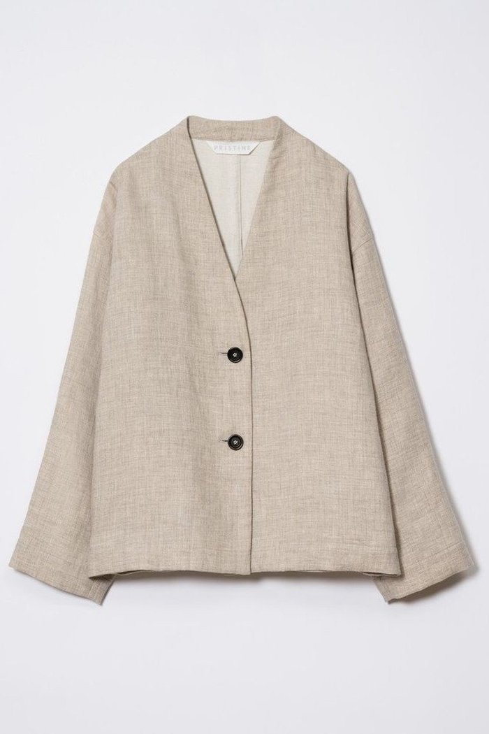 【プリスティン/PRISTINE】のコットンリネンヤク二重織ジャケット インテリア・キッズ・メンズ・レディースファッション・服の通販 founy(ファニー) https://founy.com/ ファッション Fashion レディースファッション Fashion for Women アウター Coat / Outerwear Collection レディースジャケット・軽アウター Jackets シンプル Simple, Minimal ジャケット Jacket, Outerwear スクエア Square, Square Shape リネン Linen, Linen Fabric 人気 Popular, Best Seller |ID: prp329100004890983 ipo3291000000036556797