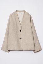 【プリスティン/PRISTINE】のコットンリネンヤク二重織ジャケット 人気、トレンドファッション・服の通販 founy(ファニー) ファッション Fashion レディースファッション Fashion for Women アウター Coat / Outerwear Collection レディースジャケット・軽アウター Jackets シンプル Simple, Minimal ジャケット Jacket, Outerwear スクエア Square, Square Shape リネン Linen, Linen Fabric 人気 Popular, Best Seller thumbnail グレー|ID: prp329100004890983 ipo3291000000036556798