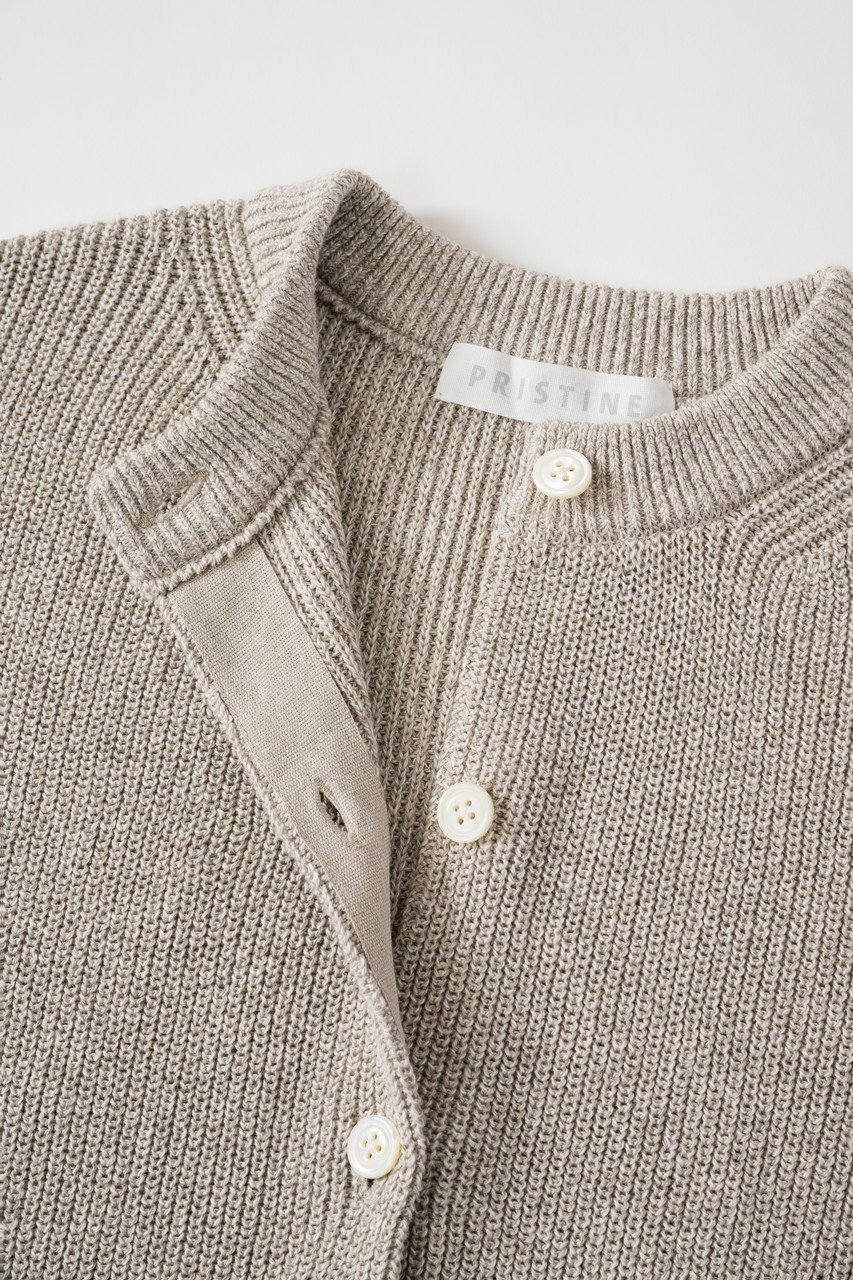 【プリスティン/PRISTINE】のコットンリネンヤク片畦ニットカーデ 人気、トレンドファッション・服の通販 founy(ファニー) 　ファッション　Fashion　レディースファッション　Fashion for Women　トップス・カットソー　Cut & Sew Tops　ニット　Knit Tops & Sweaters　カーディガン・羽織り　Layered Style Cardigans　カーディガン　Cardigan, Knitwear　コンパクト　Compact, Small Size　ショール　Shawl, Wrap　スタンダード　Standard, Basic　スリーブ　Sleeve, Long Sleeve / Short Sleeve　バランス　Balance, Style Balance　ミックス　Mix, Mixed Style　メランジ　Melange, Mixed Yarn　リネン　Linen, Linen Fabric　人気　Popular, Best Seller　春　Spring　畦　Ribbed Knit　other-3|ID: prp329100004890984 ipo3291000000036556807
