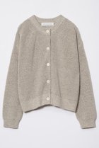 【プリスティン/PRISTINE】のコットンリネンヤク片畦ニットカーデ グレー|ID: prp329100004890984 ipo3291000000036885953