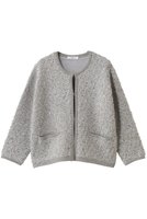 【エブール/ebure】のブライトヤーンジャカード クルーネックニットカーディガン 人気、トレンドファッション・服の通販 founy(ファニー) ファッション Fashion レディースファッション Fashion for Women トップス・カットソー Cut & Sew Tops ニット Knit Tops & Sweaters カーディガン・羽織り Layered Style Cardigans カーディガン Cardigan, Knitwear ジャカード／ジャガード Jacquard, Woven Pattern ツイード Twill, Twill Weave デニム Denim, Jeans Material バランス Balance, Style Balance ボトム Bottoms, Lower Wear リラックス Relax, Relaxed Fit |ID:prp329100004890985