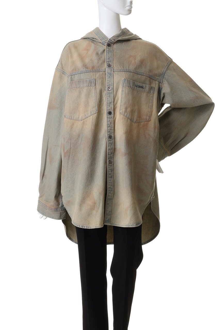 【プランク プロジェクト/PRANK PROJECT】のデニムフーディシャツ 人気、トレンドファッション・服の通販 founy(ファニー) 　ファッション　Fashion　レディースファッション　Fashion for Women　トップス・カットソー　Cut & Sew Tops　シャツ・ブラウス・オフィスカジュアル　Elegant Blouses & Button-Ups　おすすめ　Recommended / Our Picks　インナー　Innerwear　キャミソール　Camisole, Spaghetti Strap Top　ジャケット　Jacket, Outerwear　スリーブ　Sleeve, Long Sleeve / Short Sleeve　デニム　Denim, Jeans Material　ブルゾン　Blouson, Bomber Jacket　ランダム　Random, Irregular　レース　Lace, Lace Fabric　ロング　Long, Long-Length　ヴィンテージ　Vintage Style　other-2|ID: prp329100004890996 ipo3291000000036556901