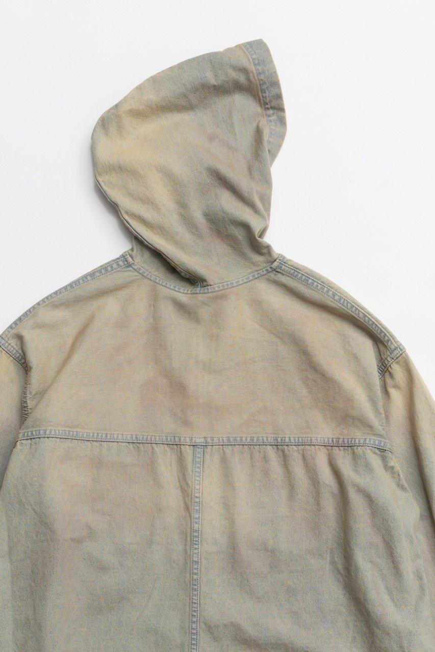 【プランク プロジェクト/PRANK PROJECT】のデニムフーディシャツ 人気、トレンドファッション・服の通販 founy(ファニー) 　ファッション　Fashion　レディースファッション　Fashion for Women　トップス・カットソー　Cut & Sew Tops　シャツ・ブラウス・オフィスカジュアル　Elegant Blouses & Button-Ups　おすすめ　Recommended / Our Picks　インナー　Innerwear　キャミソール　Camisole, Spaghetti Strap Top　ジャケット　Jacket, Outerwear　スリーブ　Sleeve, Long Sleeve / Short Sleeve　デニム　Denim, Jeans Material　ブルゾン　Blouson, Bomber Jacket　ランダム　Random, Irregular　レース　Lace, Lace Fabric　ロング　Long, Long-Length　ヴィンテージ　Vintage Style　other-7|ID: prp329100004890996 ipo3291000000036556906