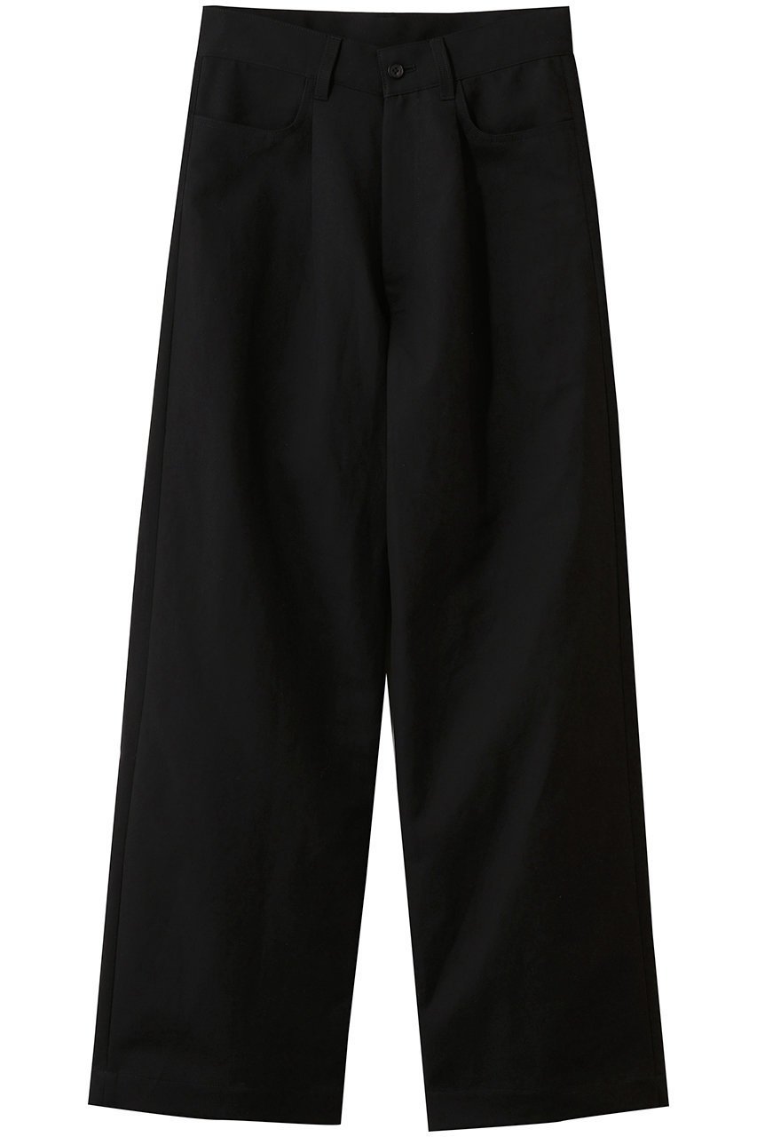 【シュタイン/ssstein】の【UNISEX】DOUBLE WEAVE COTTON ONE TUCK WIDE PANTS インテリア・キッズ・メンズ・レディースファッション・服の通販 founy(ファウニー) 　ファッション　Fashion　レディースファッション　Fashion for Women　パンツ　Pants & Trousers　ユニセックス　Unisex, Genderless　エレガント 上品　Elegant　ストレート　Straight, Straight Cut　バランス　Balance, Style Balance　ワイド　Wide, Wide Fit　再入荷　Restock / Back in Stock　ブラック|ID: prp329100004890999 ipo3291000000036950066