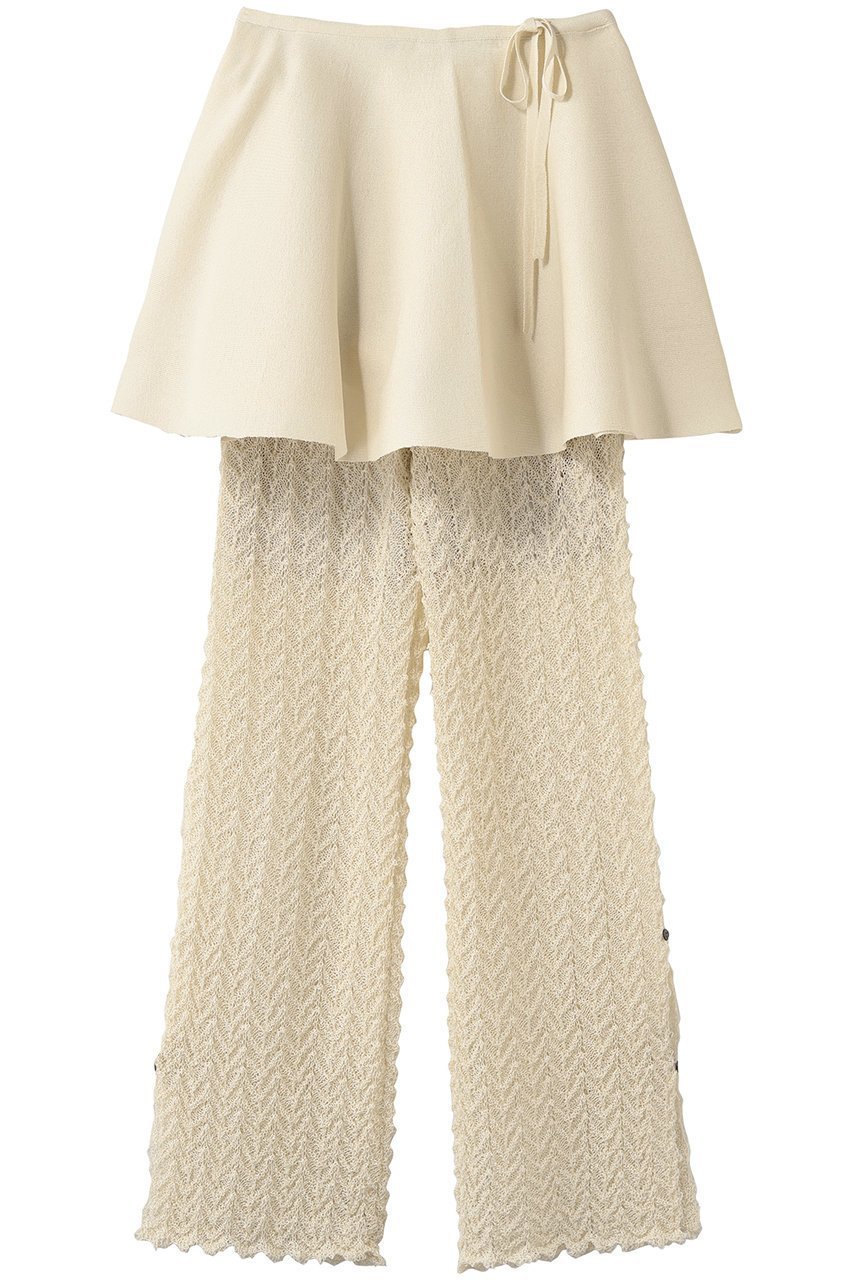 【プランク プロジェクト/PRANK PROJECT】のスカートコンビニットパンツ インテリア・キッズ・メンズ・レディースファッション・服の通販 founy(ファニー) ファッション Fashion レディースファッション Fashion for Women スカート Skirts パンツ Pants & Trousers おすすめ Recommended / Our Picks コンビ Combo, Combination Style バランス Balance, Style Balance フォルム Silhouette, Form 透かし Cut-Out, Lacework BGE(ベージュ)|ID: prp329100004891016 ipo3291000000036557112