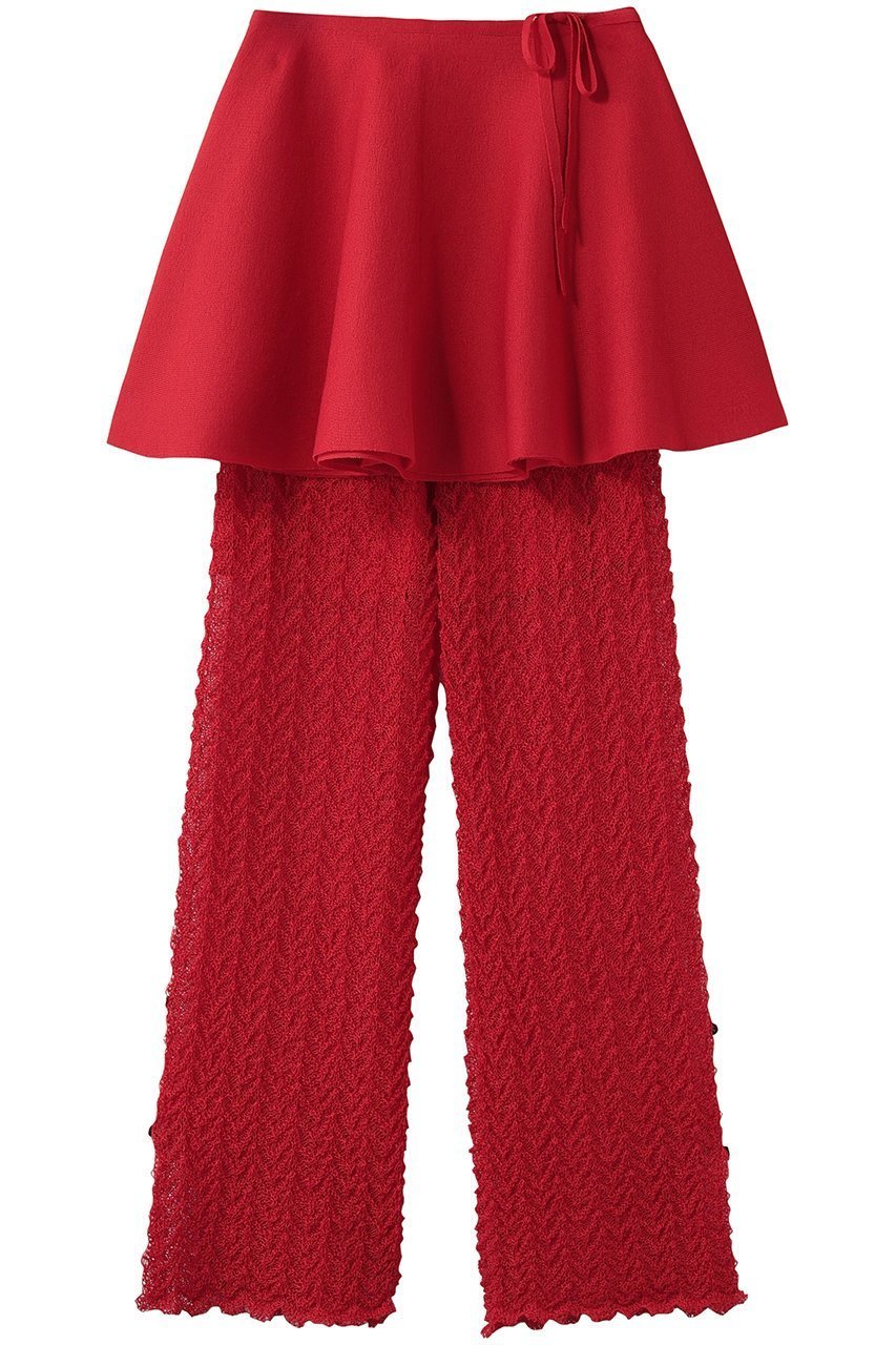 【プランク プロジェクト/PRANK PROJECT】のスカートコンビニットパンツ インテリア・キッズ・メンズ・レディースファッション・服の通販 founy(ファニー) ファッション Fashion レディースファッション Fashion for Women スカート Skirts パンツ Pants & Trousers おすすめ Recommended / Our Picks コンビ Combo, Combination Style バランス Balance, Style Balance フォルム Silhouette, Form 透かし Cut-Out, Lacework RED(レッド)|ID: prp329100004891016 ipo3291000000036557113