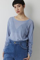 【ウィムガゼット/Whim Gazette】の【THE PAUSE】シアーフライスロンTEE 人気、トレンドファッション・服の通販 founy(ファニー) ファッション Fashion レディースファッション Fashion for Women トップス・カットソー Cut & Sew Tops シャツ・ブラウス・オフィスカジュアル Elegant Blouses & Button-Ups ロングTシャツ・Tシャツ Longline T-Shirts & Tees カットソー・ベーシックTシャツ Cut-and-Sewn Tops / Stretch Tees & Basics おすすめ Recommended / Our Picks シアー Sheer, See-Through シンプル Simple, Minimal スタンダード Standard, Basic スリーブ Sleeve, Long Sleeve / Short Sleeve ボーダー Border, Stripe ロング Long, Long-Length エレガント 上品 Elegant thumbnail ブルー|ID: prp329100004891035 ipo3291000000036557268