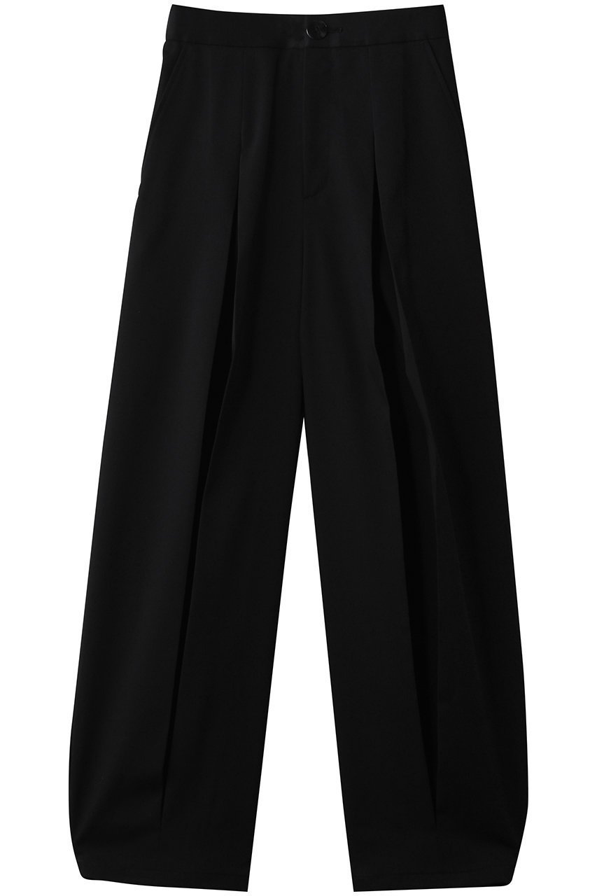 【ナゴンスタンス/nagonstans】のtuck wide trousers インテリア・キッズ・メンズ・レディースファッション・服の通販 founy(ファウニー) 　ファッション　Fashion　レディースファッション　Fashion for Women　パンツ　Pants & Trousers　ストレッチ　Stretch, Stretchy Fabric　バランス　Balance, Style Balance　ボックス　Boxy, Box Shape　ワイド　Wide, Wide Fit　Black|ID: prp329100004891037 ipo3291000000036908651