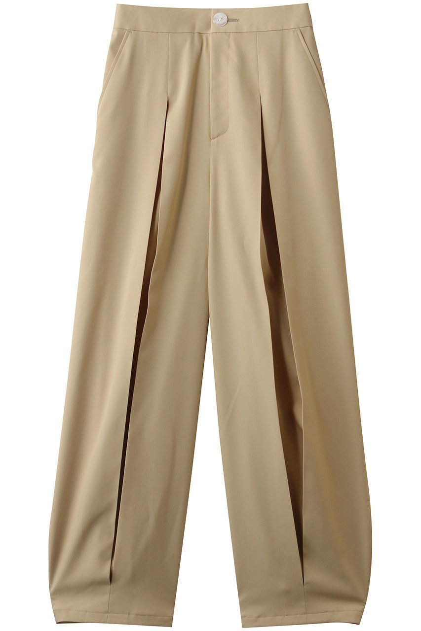 【ナゴンスタンス/nagonstans】のtuck wide trousers インテリア・キッズ・メンズ・レディースファッション・服の通販 founy(ファウニー) 　ファッション　Fashion　レディースファッション　Fashion for Women　パンツ　Pants & Trousers　ストレッチ　Stretch, Stretchy Fabric　バランス　Balance, Style Balance　ボックス　Boxy, Box Shape　ワイド　Wide, Wide Fit　Sand|ID: prp329100004891037 ipo3291000000036908652