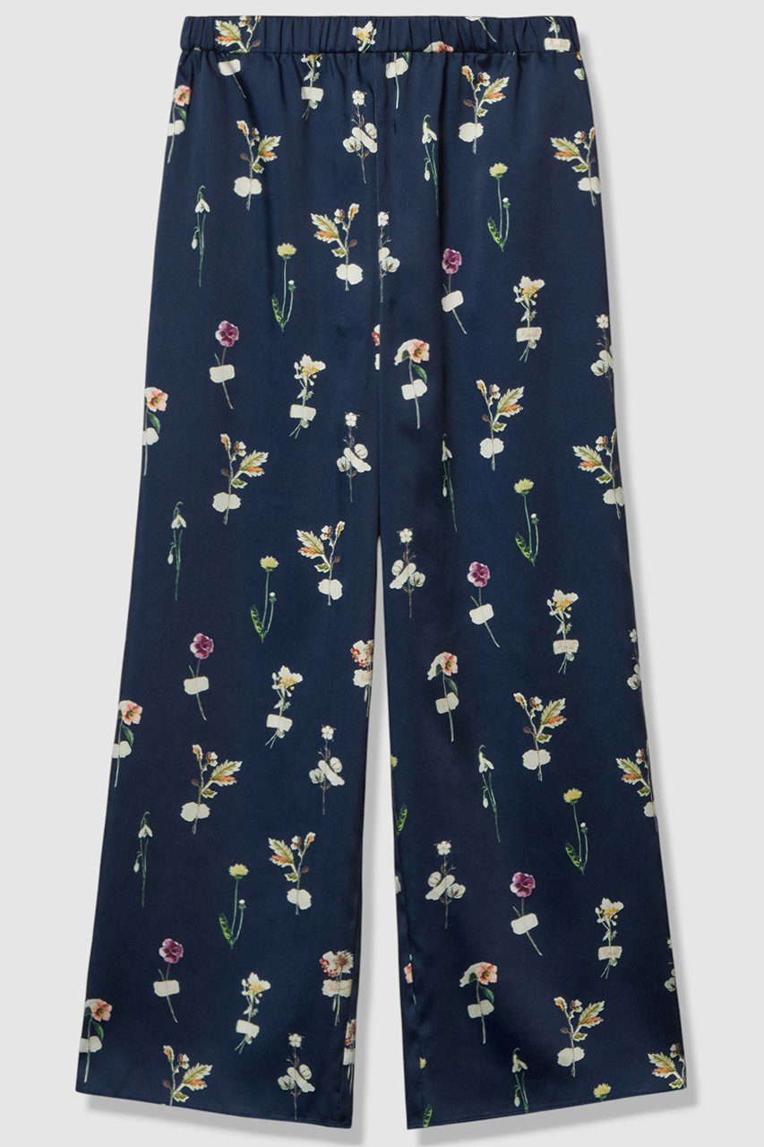 【アナイ/ANAYI】の【セットアップ対象商品】ボタニカルサテンプリントイージーパンツ インテリア・キッズ・メンズ・レディースファッション・服の通販 founy(ファウニー) 　ファッション　Fashion　レディースファッション　Fashion for Women　セットアップ　Matching Sets　レディースパンツ・ボトムス　Pants & Trousers / Bottoms　パンツ　Pants & Trousers　おすすめ　Recommended / Our Picks　スクエア　Square, Square Shape　セットアップ　Set-Up, Coordinated Outfit　ボタニカル　Botanical, Floral Pattern　モチーフ　Motif, Design Theme　ワイド　Wide, Wide Fit　エレガント 上品　Elegant　ネイビー|ID: prp329100004891042 ipo3291000000036908813
