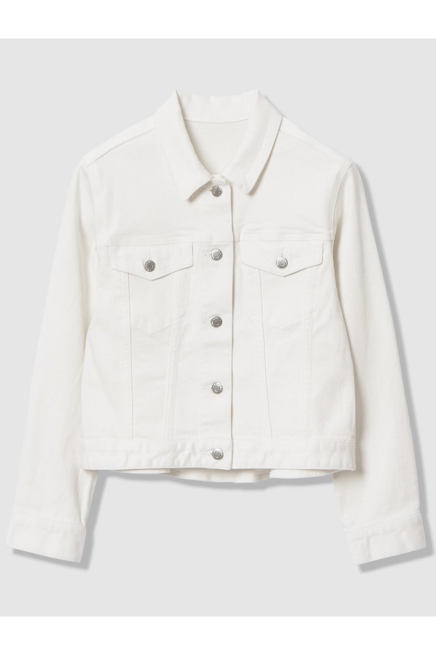 【アナイ/ANAYI】のストレッチデニムペプラム ジャケット インテリア・キッズ・メンズ・レディースファッション・服の通販 founy(ファウニー) 　ファッション　Fashion　レディースファッション　Fashion for Women　アウター　Coat / Outerwear Collection　レディースジャケット・軽アウター　Jackets　春　Spring　コンパクト　Compact, Small Size　ジャケット　Jacket, Outerwear　ストレッチ　Stretch, Stretchy Fabric　デニム　Denim, Jeans Material　フェミニン　Feminine, Girly　ペプラム　Peplum, Flared Hem　S/S・春夏　SS, Spring/Summer, Warm Season　夏　Summer　ホワイト|ID: prp329100004891043 ipo3291000000036557331