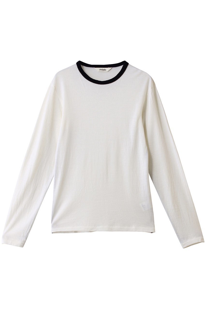 【オブラダ/Oblada】のウールロングTシャツ インテリア・キッズ・メンズ・レディースファッション・服の通販 founy(ファニー) 　ファッション　Fashion　レディースファッション　Fashion for Women　トップス・カットソー　Cut & Sew Tops　シャツ・ブラウス・オフィスカジュアル　Elegant Blouses & Button-Ups　ロングTシャツ・Tシャツ　Longline T-Shirts & Tees　カットソー・ベーシックTシャツ　Cut-and-Sewn Tops / Stretch Tees & Basics　なめらか　Smooth, Silky Texture　インナー　Innerwear　シンプル　Simple, Minimal　スリーブ　Sleeve, Long Sleeve / Short Sleeve　ロング　Long, Long-Length　定番　Standard, Basic Item　ホワイト|ID: prp329100004891077 ipo3291000000036558191