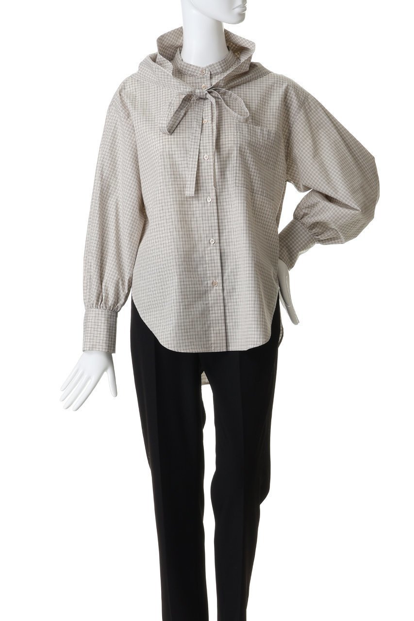 【プレインピープル/PLAIN PEOPLE】のコットンシルクビエラタイプライターチェックブラウス 人気、トレンドファッション・服の通販 founy(ファニー) ファッション Fashion レディースファッション Fashion for Women トップス・カットソー Cut & Sew Tops シャツ・ブラウス・オフィスカジュアル Elegant Blouses & Button-Ups スカート Skirts シルク Silk, 100% Silk スラックス Slacks, Dress Pants スリーブ Sleeve, Long Sleeve / Short Sleeve チェック Check, Plaid, Tartan デニム Denim, Jeans Material リボン Ribbon, Bow ロング Long, Long-Length other-2|ID: prp329100004891080 ipo3291000000036558217