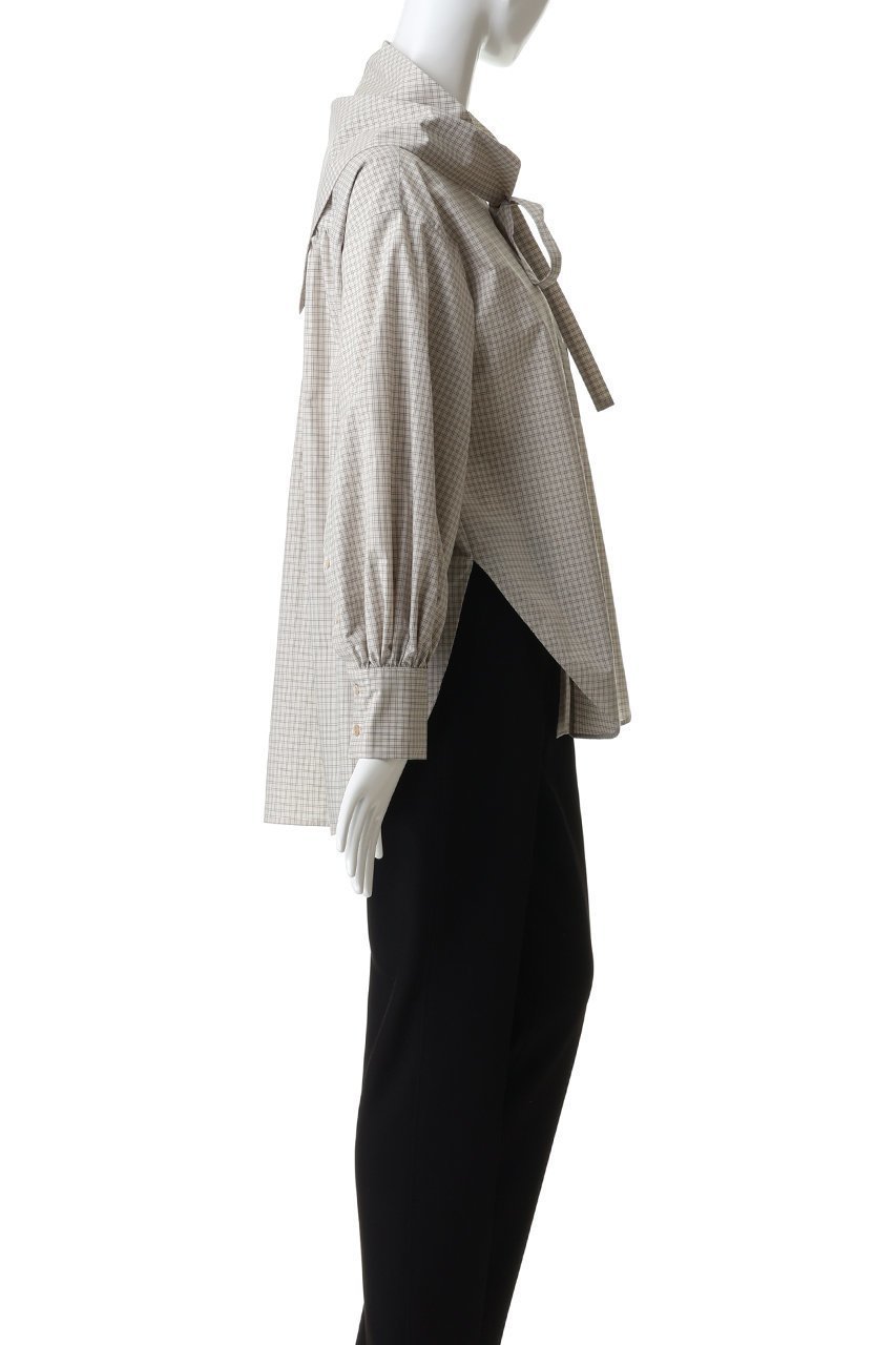 【プレインピープル/PLAIN PEOPLE】のコットンシルクビエラタイプライターチェックブラウス 人気、トレンドファッション・服の通販 founy(ファニー) ファッション Fashion レディースファッション Fashion for Women トップス・カットソー Cut & Sew Tops シャツ・ブラウス・オフィスカジュアル Elegant Blouses & Button-Ups スカート Skirts シルク Silk, 100% Silk スラックス Slacks, Dress Pants スリーブ Sleeve, Long Sleeve / Short Sleeve チェック Check, Plaid, Tartan デニム Denim, Jeans Material リボン Ribbon, Bow ロング Long, Long-Length other-3|ID: prp329100004891080 ipo3291000000036558218