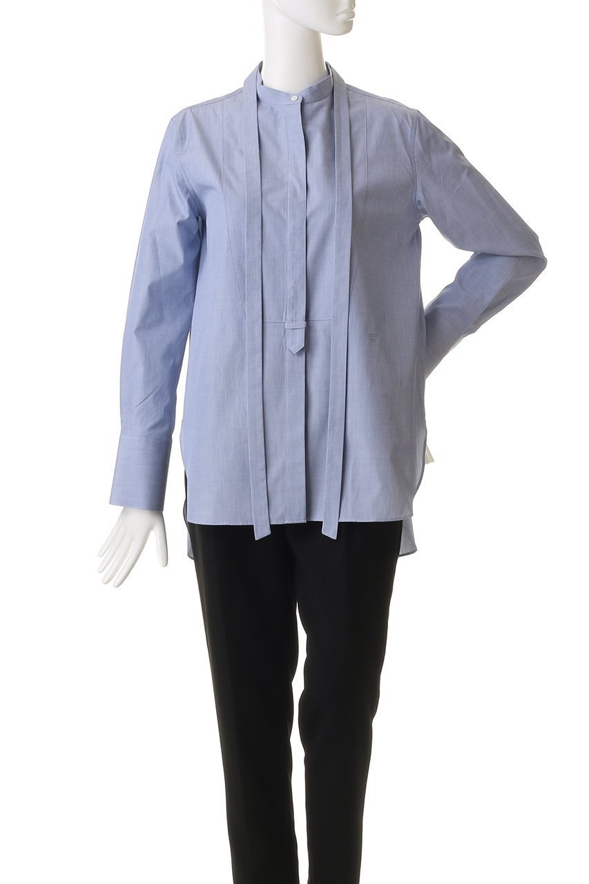 【エブール/ebure】のエッセンシャルコットン バンドカラーシャツ 人気、トレンドファッション・服の通販 founy(ファニー) 　ファッション　Fashion　レディースファッション　Fashion for Women　トップス・カットソー　Cut & Sew Tops　シャツ・ブラウス・オフィスカジュアル　Elegant Blouses & Button-Ups　スリーブ　Sleeve, Long Sleeve / Short Sleeve　トレンド　Trend, Trending Now　ロング　Long, Long-Length　エレガント 上品　Elegant　other-2|ID: prp329100004891095 ipo3291000000036558340