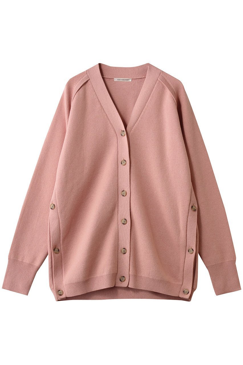 【デザイン ワークス/DESIGN WORKS】のコットンカシミヤセベラルウエーズニットカーディガン インテリア・キッズ・メンズ・レディースファッション・服の通販 founy(ファニー) 　ファッション　Fashion　レディースファッション　Fashion for Women　トップス・カットソー　Cut & Sew Tops　ニット　Knit Tops & Sweaters　カーディガン・羽織り　Layered Style Cardigans　おすすめ　Recommended / Our Picks　なめらか　Smooth, Silky Texture　カットソー　Cut and Sewn Top　カーディガン　Cardigan, Knitwear　スリット　Slit, Slit Detail　ベスト　Vest, Waistcoat　スモークピンク|ID: prp329100004891115 ipo3291000000036558514