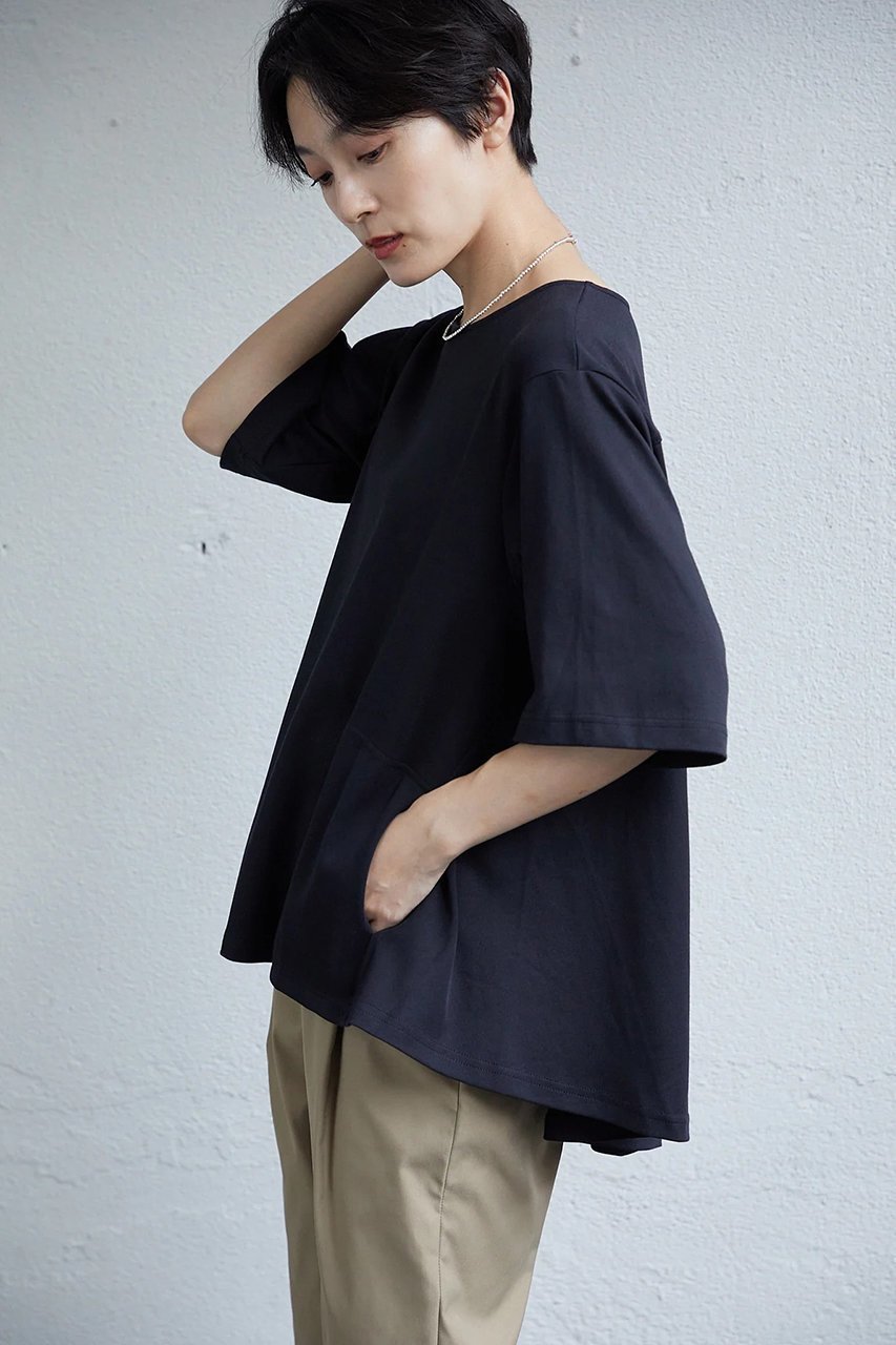 【レリル/lelill】のタックフレアーTシャツ 人気、トレンドファッション・服の通販 founy(ファニー) 　ファッション　Fashion　レディースファッション　Fashion for Women　トップス・カットソー　Cut & Sew Tops　シャツ・ブラウス・オフィスカジュアル　Elegant Blouses & Button-Ups　ロングTシャツ・Tシャツ　Longline T-Shirts & Tees　カットソー・ベーシックTシャツ　Cut-and-Sewn Tops / Stretch Tees & Basics　なめらか　Smooth, Silky Texture　ショート　Short, Short Length　スリーブ　Sleeve, Long Sleeve / Short Sleeve　ポケット　Pocket, Pocket Detail　人気　Popular, Best Seller　夏　Summer　other-8|ID: prp329100004891228 ipo3291000000036560062