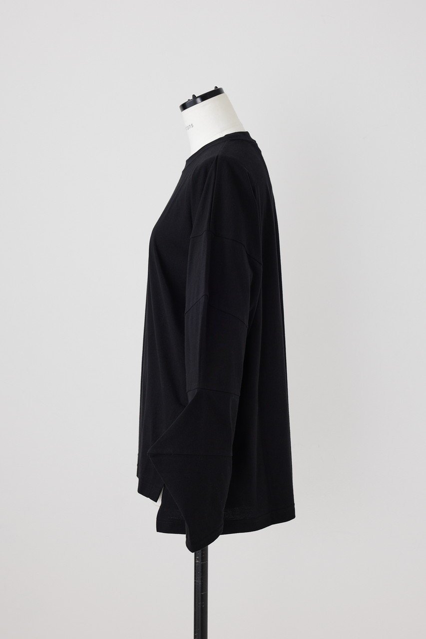 【ナゴンスタンス/nagonstans】のソフト天竺 Panel スリーブ ロンT 人気、トレンドファッション・服の通販 founy(ファニー) 　ファッション　Fashion　レディースファッション　Fashion for Women　トップス・カットソー　Cut & Sew Tops　シャツ・ブラウス・オフィスカジュアル　Elegant Blouses & Button-Ups　ロングTシャツ・Tシャツ　Longline T-Shirts & Tees　カットソー・ベーシックTシャツ　Cut-and-Sewn Tops / Stretch Tees & Basics　アシンメトリー　Asymmetrical Style　スリーブ　Sleeve, Long Sleeve / Short Sleeve　ロング　Long, Long-Length　other-2|ID: prp329100004891232 ipo3291000000036560129