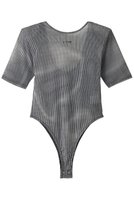【プランク プロジェクト/PRANK PROJECT】のモアレプリントチュールボディスーツ / Moire Printed Tulle Bodysuit 人気、トレンドファッション・服の通販 founy(ファニー) ファッション Fashion レディースファッション Fashion for Women トップス・カットソー Cut & Sew Tops シャツ・ブラウス・オフィスカジュアル Elegant Blouses & Button-Ups ロングTシャツ・Tシャツ Longline T-Shirts & Tees カットソー・ベーシックTシャツ Cut-and-Sewn Tops / Stretch Tees & Basics カッティング Cutting Detail ショルダー Shoulder, Shoulder Strap ショート Short, Short Length シンプル Simple, Minimal スリーブ Sleeve, Long Sleeve / Short Sleeve スーツ Suit, Formalwear フロント Front, Front Design プリント Print, Printed Pattern |ID:prp329100004891236