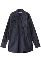 【キャサリンハムネット/KATHARINE HAMNETT LONDON】の【UNISEX】マルチポケットデニムシャツ 人気、トレンドファッション・服の通販 founy(ファニー) ファッション Fashion レディースファッション Fashion for Women トップス・カットソー Cut & Sew Tops シャツ・ブラウス・オフィスカジュアル Elegant Blouses & Button-Ups ユニセックス Unisex, Genderless スリーブ Sleeve, Long Sleeve / Short Sleeve デニム Denim, Jeans Material ポケット Pocket, Pocket Detail ロング Long, Long-Length 定番 Standard, Basic Item 羽織 Haori, Light Jacket thumbnail ブルー|ID: prp329100004891355 ipo3291000000036561764