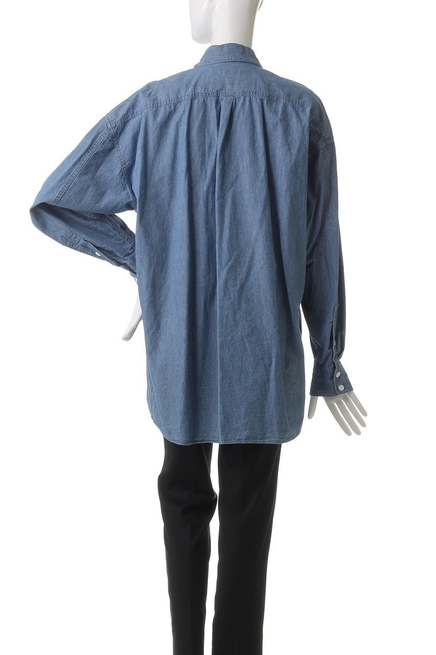 【キャサリンハムネット/KATHARINE HAMNETT LONDON】の【UNISEX】マルチポケットデニムシャツ 人気、トレンドファッション・服の通販 founy(ファニー) 　ファッション　Fashion　レディースファッション　Fashion for Women　トップス・カットソー　Cut & Sew Tops　シャツ・ブラウス・オフィスカジュアル　Elegant Blouses & Button-Ups　ユニセックス　Unisex, Genderless　スリーブ　Sleeve, Long Sleeve / Short Sleeve　デニム　Denim, Jeans Material　ポケット　Pocket, Pocket Detail　ロング　Long, Long-Length　定番　Standard, Basic Item　羽織　Haori, Light Jacket　other-4|ID: prp329100004891355 ipo3291000000036561768