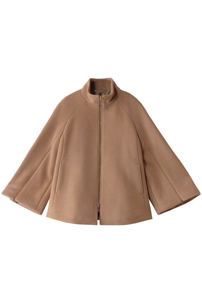 【アルアバイル/allureville】の【Loulou Willoughby】シャルムビーバーケープ風コート インテリア・キッズ・メンズ・レディースファッション・服の通販 founy(ファニー) https://founy.com/ ファッション Fashion レディースファッション Fashion for Women アウター Coat / Outerwear Collection コート・ロングコート・ピーコート Long Coats, Peacoats & More ショート Short, Short Length スリット Slit, Slit Detail スリーブ Sleeve, Long Sleeve / Short Sleeve フロント Front, Front Design エレガント 上品 Elegant |ID: prp329100004891392 ipo3291000000036562183