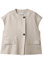 【デパリエ/DEPAREILLE】のリネンツイルポンチョジレ ベージュ|ID: prp329100004891418 ipo3291000000036562496