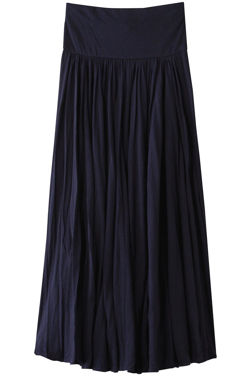 【スリー ドッツ/three dots】のjersey colette long skirt/ロングスカート インテリア・キッズ・メンズ・レディースファッション・服の通販 founy(ファウニー) 　ファッション　Fashion　レディースファッション　Fashion for Women　スカート　Skirts　ロングスカート　Long Skirts / Maxi & Midi Skirts　ギャザー　Gathered, Ruffled　シンプル　Simple, Minimal　フレア　Flare, Flared　ロング　Long, Long-Length　ダークネイビー|ID: prp329100004891531 ipo3291000000036563651