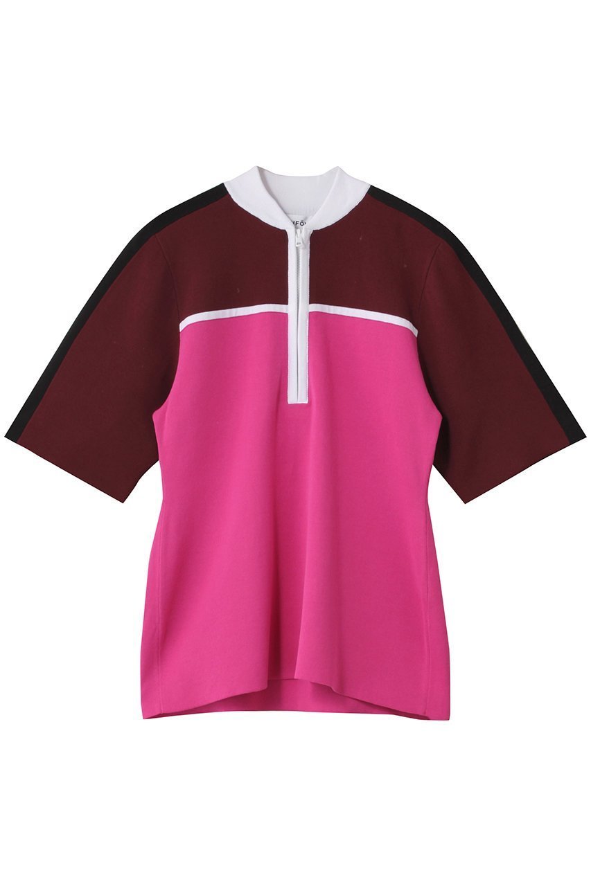 【エンフォルド/ENFOLD】のZIP BICOLOR PULLOVER/プルオーバー インテリア・キッズ・メンズ・レディースファッション・服の通販 founy(ファウニー) 　ファッション　Fashion　レディースファッション　Fashion for Women　トップス・カットソー　Cut & Sew Tops　ニット　Knit Tops & Sweaters　カジュアルプルオーバー・ニットトップス　Pullovers & Knit Tops / Casual Pullovers　おすすめ　Recommended / Our Picks　エレガント 上品　Elegant　シンプル　Simple, Minimal　スーツ　Suit, Formalwear　セットアップ　Set-Up, Coordinated Outfit　ピンク|ID: prp329100004891548 ipo3291000000036563788