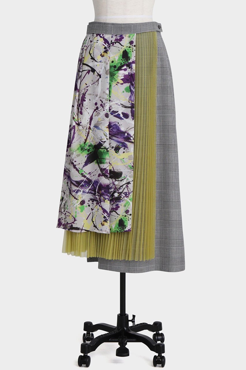 【ヒューエルミュージアム/hueLe Museum】の【STUMBLY】Mix Fabric Combination Skirt 人気、トレンドファッション・服の通販 founy(ファニー) 　ファッション　Fashion　レディースファッション　Fashion for Women　スカート　Skirts　ロングスカート　Long Skirts / Maxi & Midi Skirts　スタンダード　Standard, Basic　ドット　Polka Dot, Dot Pattern　プリント　Print, Printed Pattern　マニッシュ　Mannish, Boyish　ロング　Long, Long-Length　other-2|ID: prp329100004891555 ipo3291000000036563826