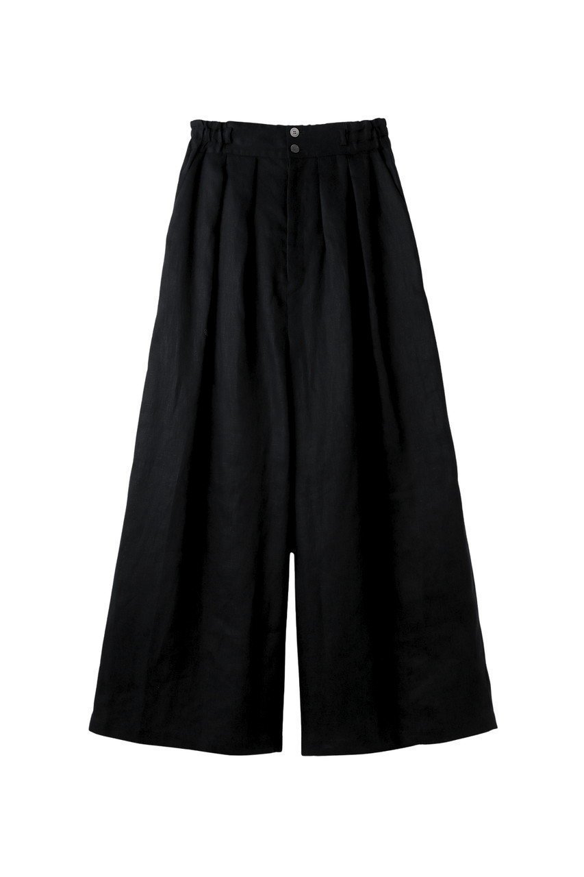 【レリル/lelill】のLINEN WIDE PANTS インテリア・キッズ・メンズ・レディースファッション・服の通販 founy(ファニー) 　ファッション　Fashion　レディースファッション　Fashion for Women　パンツ　Pants & Trousers　タフタ　Taffeta, Structured Fabric　リネン　Linen, Linen Fabric　ワイド　Wide, Wide Fit　ブラック|ID: prp329100004891565 ipo3291000000036563913