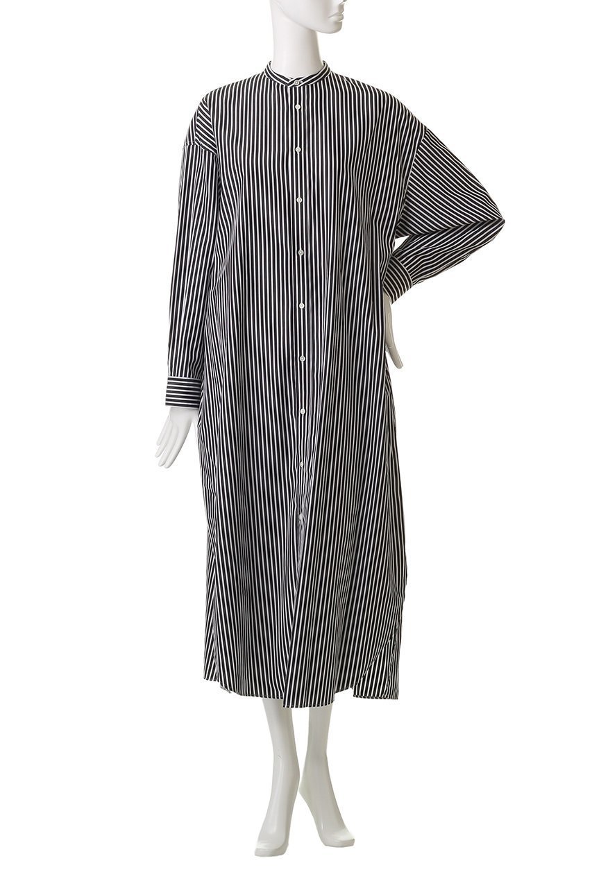 【グラフペーパー/Graphpaper】のHigh Count Broad Oversized Band Collar Shirt Dress/シャツドレス 人気、トレンドファッション・服の通販 founy(ファニー) 　ファッション　Fashion　レディースファッション　Fashion for Women　ワンピース　Dresses　フォーマル・パーティードレス・結婚式用ドレス　Elegant & Casual Dresses　チュニック　Tunic Tops & Dresses　チュニック　Tunic, Long Top　ドレス　Dress, One-Piece　プリーツ　Pleats, Pleated　ロング　Long, Long-Length　other-2|ID: prp329100004891571 ipo3291000000036563971