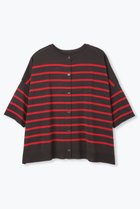 【レリル/lelill】のワイドボーダーカーデ6分袖 人気、トレンドファッション・服の通販 founy(ファニー) ファッション Fashion レディースファッション Fashion for Women トップス・カットソー Cut & Sew Tops カーディガン・羽織り Layered Style Cardigans シャツ・ブラウス・オフィスカジュアル Elegant Blouses & Button-Ups ロングTシャツ・Tシャツ Longline T-Shirts & Tees カットソー・ベーシックTシャツ Cut-and-Sewn Tops / Stretch Tees & Basics アクセサリー Fashion Accessories カーディガン Cardigan, Knitwear フロント Front, Front Design ワイド Wide, Wide Fit thumbnail ブラウン×レッド|ID: prp329100004891635 ipo3291000000036564339