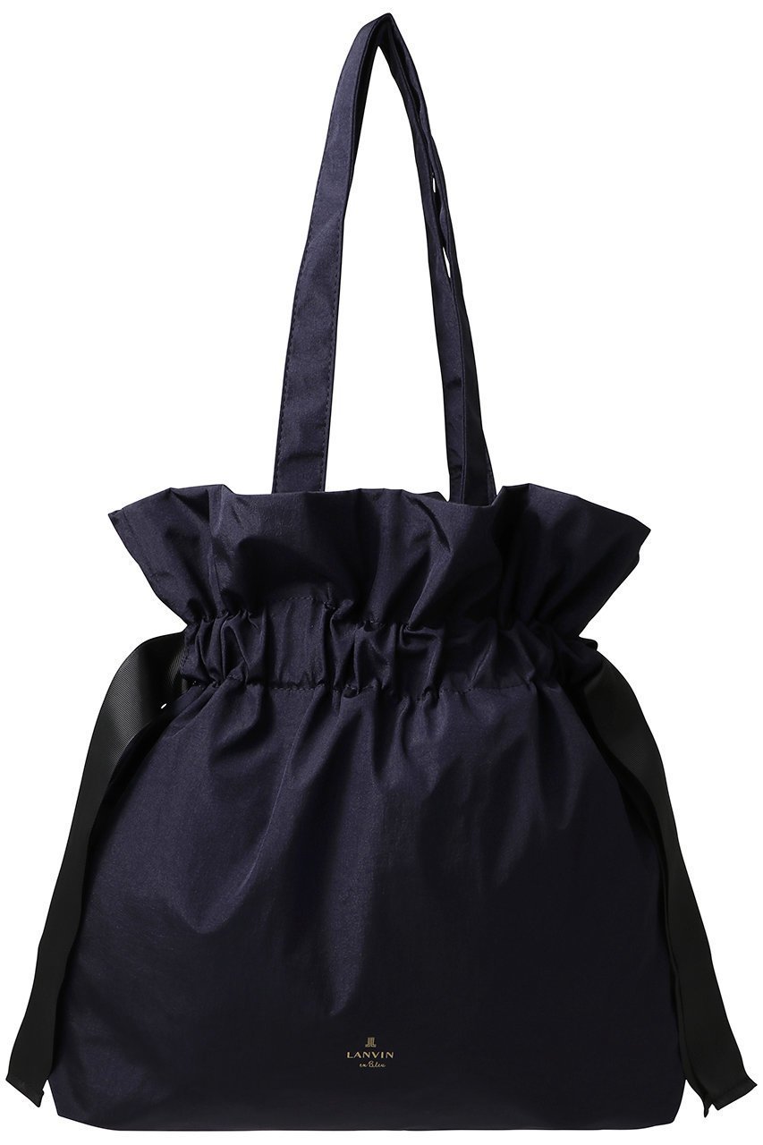 【ランバン オン ブルー/LANVIN en Bleu】のグログランギャザートートバッグ インテリア・キッズ・メンズ・レディースファッション・服の通販 founy(ファウニー) 　ファッション　Fashion　レディースファッション　Fashion for Women　バッグ　Bags　おすすめ　Recommended / Our Picks　ワーク　Workwear, Utility Style　巾着　Drawstring Bag, Kinchaku　旅行　Travel　ネイビー|ID: prp329100004891649 ipo3291000000036564418