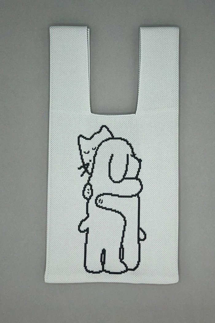 【ビーピービーピー/bpbp】の【UNISEX】【江夏潤一】ニット ミニマルシェバッグ インテリア・キッズ・メンズ・レディースファッション・服の通販 founy(ファニー) https://founy.com/ ファッション Fashion レディースファッション Fashion for Women トップス・カットソー Cut & Sew Tops ニット Knit Tops & Sweaters イラスト Illustration スマート Smart, Elegant 財布 Wallet, Purse ダブル Double, Double-Breasted フェイス Face, Facial Design ユニセックス Unisex, Genderless おすすめ Recommended / Our Picks 夏 Summer ギフト プレゼント Gift / Present |ID: prp329100004891745 ipo3291000000036564870