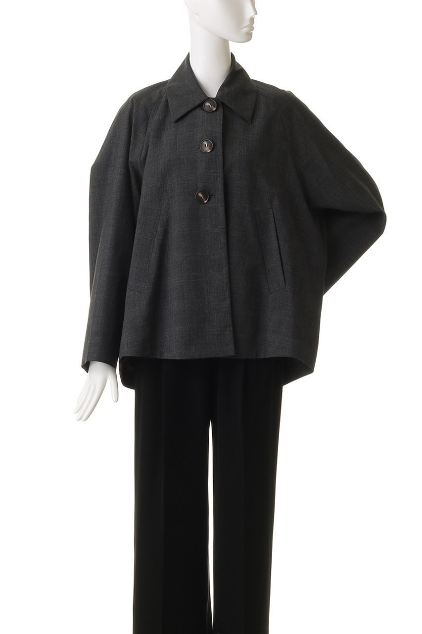 【エンフォルド/ENFOLD】のSOUTIEN COLLAR BOX JACKET ジャケット 人気、トレンドファッション・服の通販 founy(ファニー) 　ファッション　Fashion　レディースファッション　Fashion for Women　アウター　Coat / Outerwear Collection　レディースジャケット・軽アウター　Jackets　ジャケット　Jacket, Outerwear　スリーブ　Sleeve, Long Sleeve / Short Sleeve　チェック　Check, Plaid, Tartan　バランス　Balance, Style Balance　ミックス　Mix, Mixed Style　ワイド　Wide, Wide Fit　エレガント 上品　Elegant　other-2|ID: prp329100004891781 ipo3291000000036565151