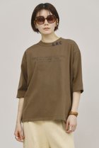 【カレンソロジー/Curensology】の【UNIVERSAL OVERALL】別注ショートスリーブTシャツ 人気、トレンドファッション・服の通販 founy(ファニー) ファッション Fashion レディースファッション Fashion for Women トップス・カットソー Cut & Sew Tops シャツ・ブラウス・オフィスカジュアル Elegant Blouses & Button-Ups ロングTシャツ・Tシャツ Longline T-Shirts & Tees カットソー・ベーシックTシャツ Cut-and-Sewn Tops / Stretch Tees & Basics クラッシュ Distressed, Crashed Style ショート Short, Short Length スペシャル Special, Limited Edition スリーブ Sleeve, Long Sleeve / Short Sleeve バランス Balance, Style Balance 別注 Limited Edition, Custom Order thumbnail ブラウン|ID: prp329100004891807 ipo3291000000036565408