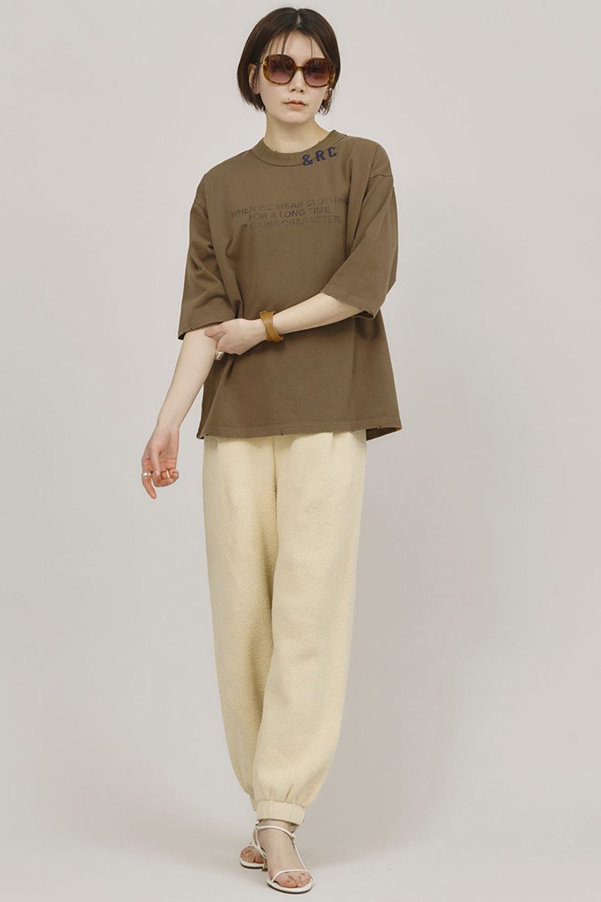 【カレンソロジー/Curensology】の【UNIVERSAL OVERALL】別注ショートスリーブTシャツ 人気、トレンドファッション・服の通販 founy(ファニー) 　ファッション　Fashion　レディースファッション　Fashion for Women　トップス・カットソー　Cut & Sew Tops　シャツ・ブラウス・オフィスカジュアル　Elegant Blouses & Button-Ups　ロングTシャツ・Tシャツ　Longline T-Shirts & Tees　カットソー・ベーシックTシャツ　Cut-and-Sewn Tops / Stretch Tees & Basics　クラッシュ　Distressed, Crashed Style　ショート　Short, Short Length　スペシャル　Special, Limited Edition　スリーブ　Sleeve, Long Sleeve / Short Sleeve　バランス　Balance, Style Balance　別注　Limited Edition, Custom Order　other-6|ID: prp329100004891807 ipo3291000000036565415